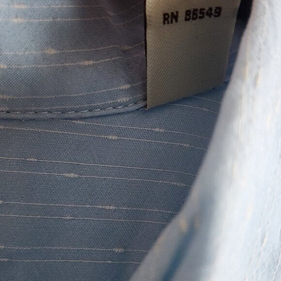 Tommy Bahama Mens Hawaiian Button Down Shirt Shot Sleeve Striped Blue Size L - Picture 8 of 10